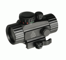 Коллиматорный прицел Leapers 1x30 Compact  закрытый, 2-х цв.подсветка, метка - круг с точкой, крепление на Weaver SCP-RG40CDQ
